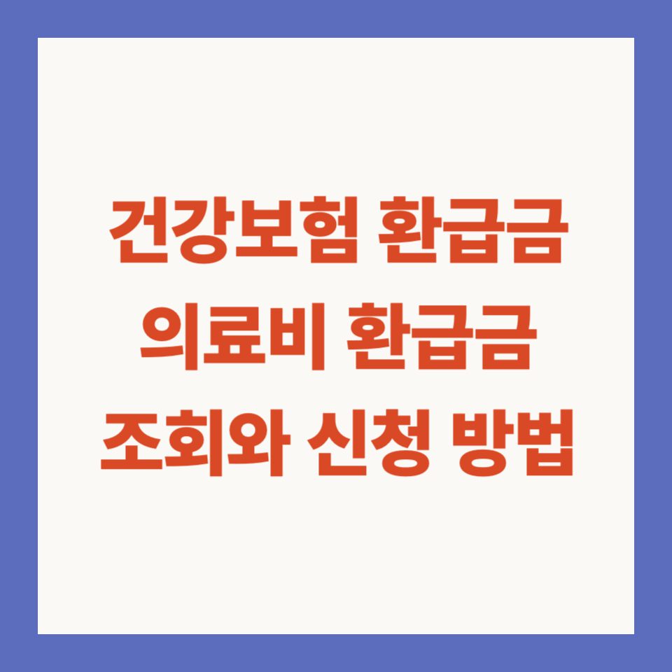 국민건강보험 환급금