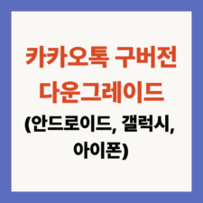 카카오톡 구버전